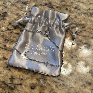 La Soula Jewelry Moon and Stars Bracelet in Silver